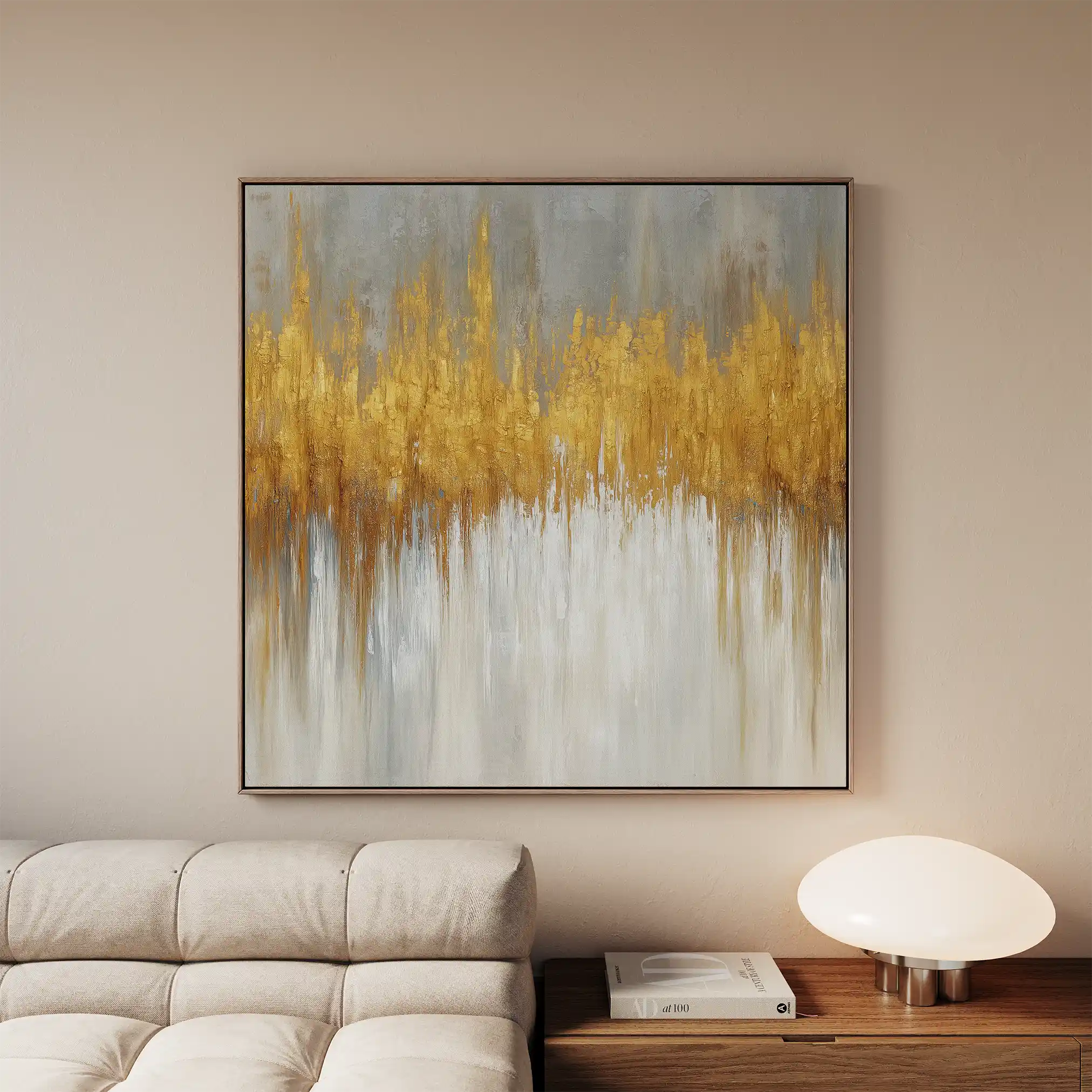 Abstract 1413 Canvas Art 60 x 60 cm / Black