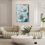 Floral 1413 Canvas Art 18" x 24" / 45 x 60 cm / Black