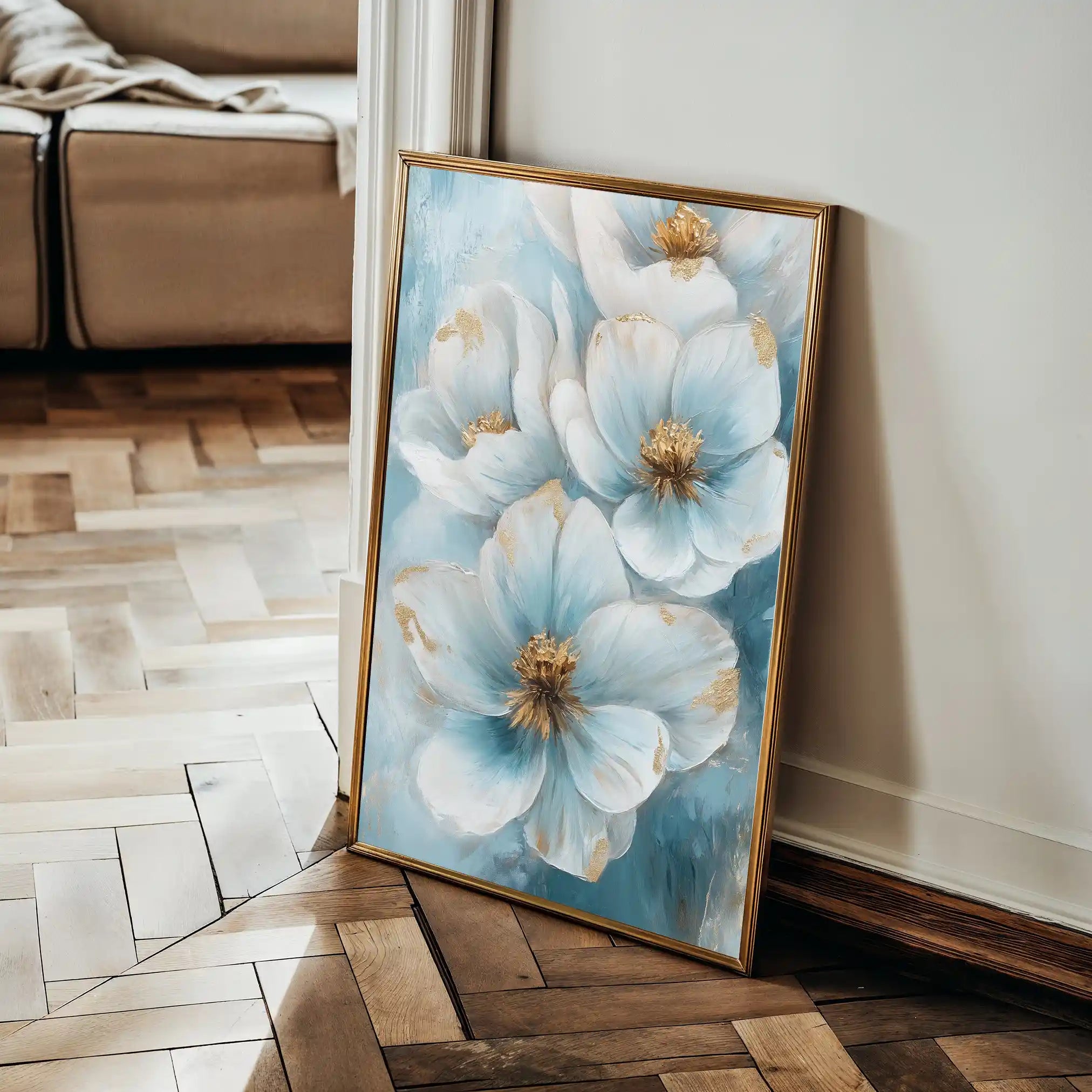 Floral 1413 Canvas Art 60 x 40 cm / Black