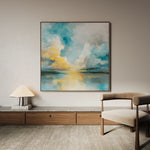 Abstract 1414 Canvas Art 16" x 16" / 40 x 40 cm / Black