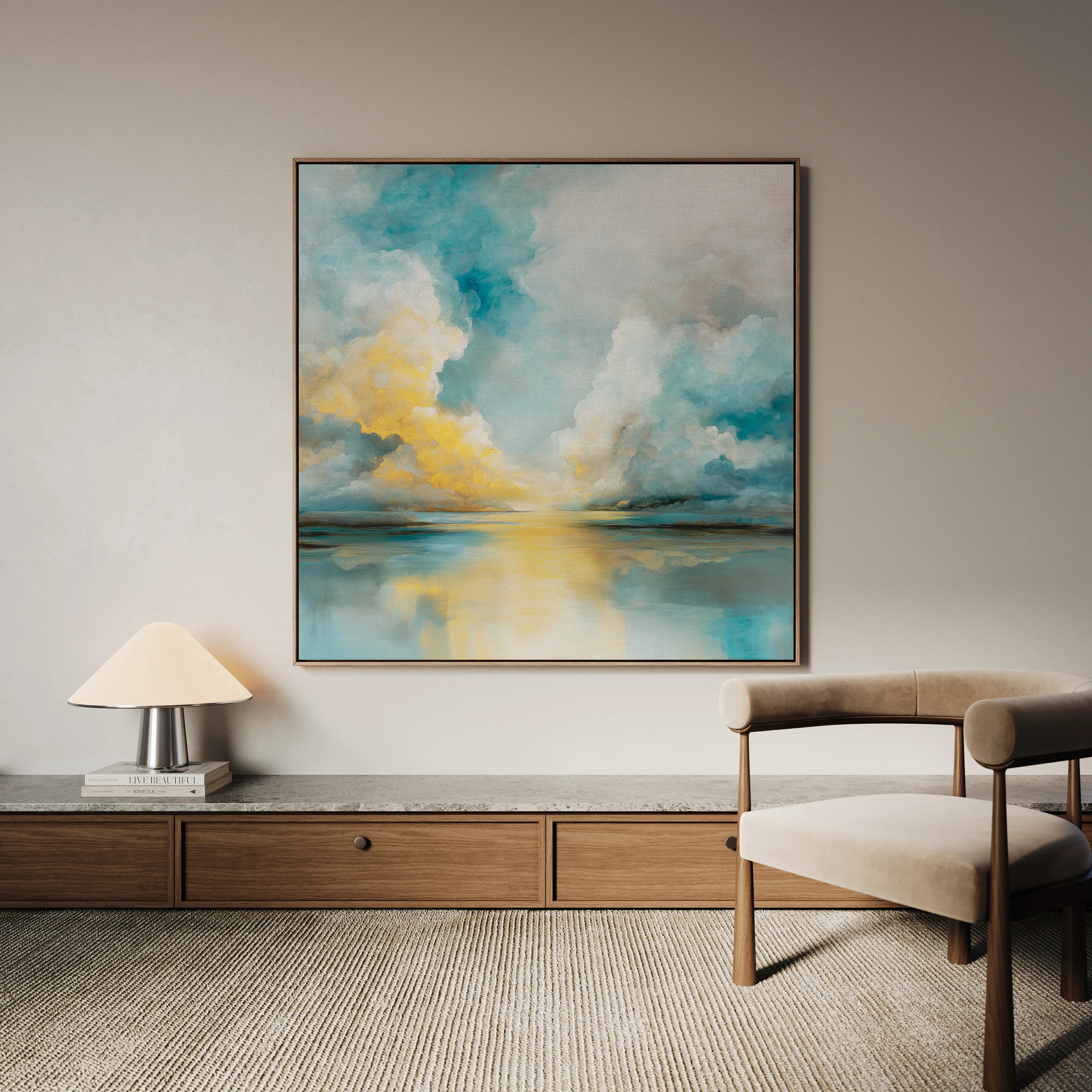 Abstract 1414 Canvas Art 16" x 16" / 40 x 40 cm / Black