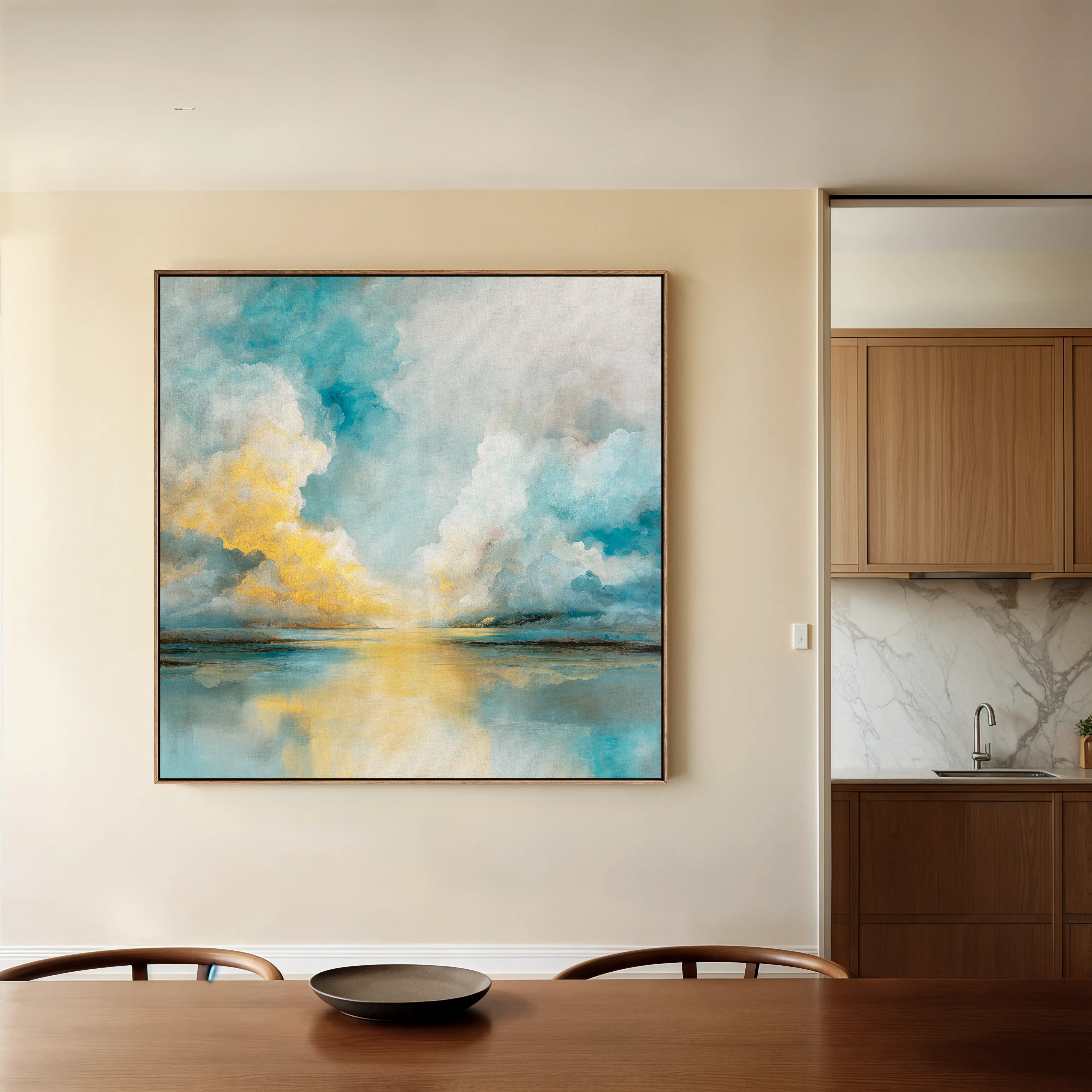 Abstract 1414 Canvas Art 16" x 16" / 40 x 40 cm / Black