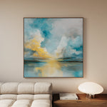 Abstract 1414 Canvas Art 16" x 16" / 40 x 40 cm / Black