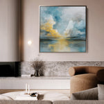Abstract 1414 Canvas Art 16" x 16" / 40 x 40 cm / Black