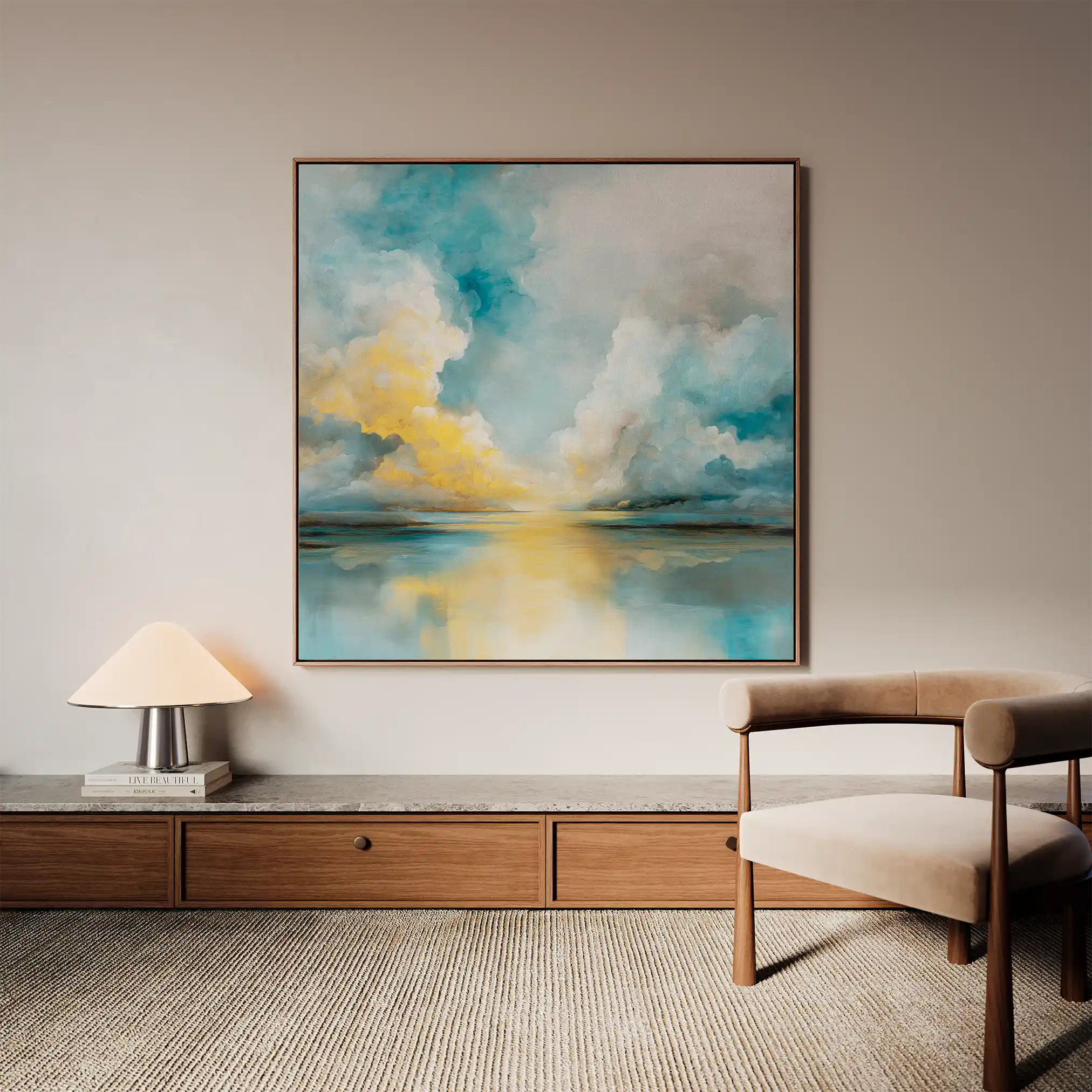 Abstract 1414 Canvas Art 60 x 60 cm / Black