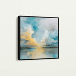 Abstract 1414 Canvas Art 60 x 60 cm / Black