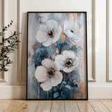 Floral 1414 Canvas Art 18" x 24" / 45 x 60 cm / Black