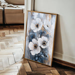 Floral 1414 Canvas Art 18" x 24" / 45 x 60 cm / Black