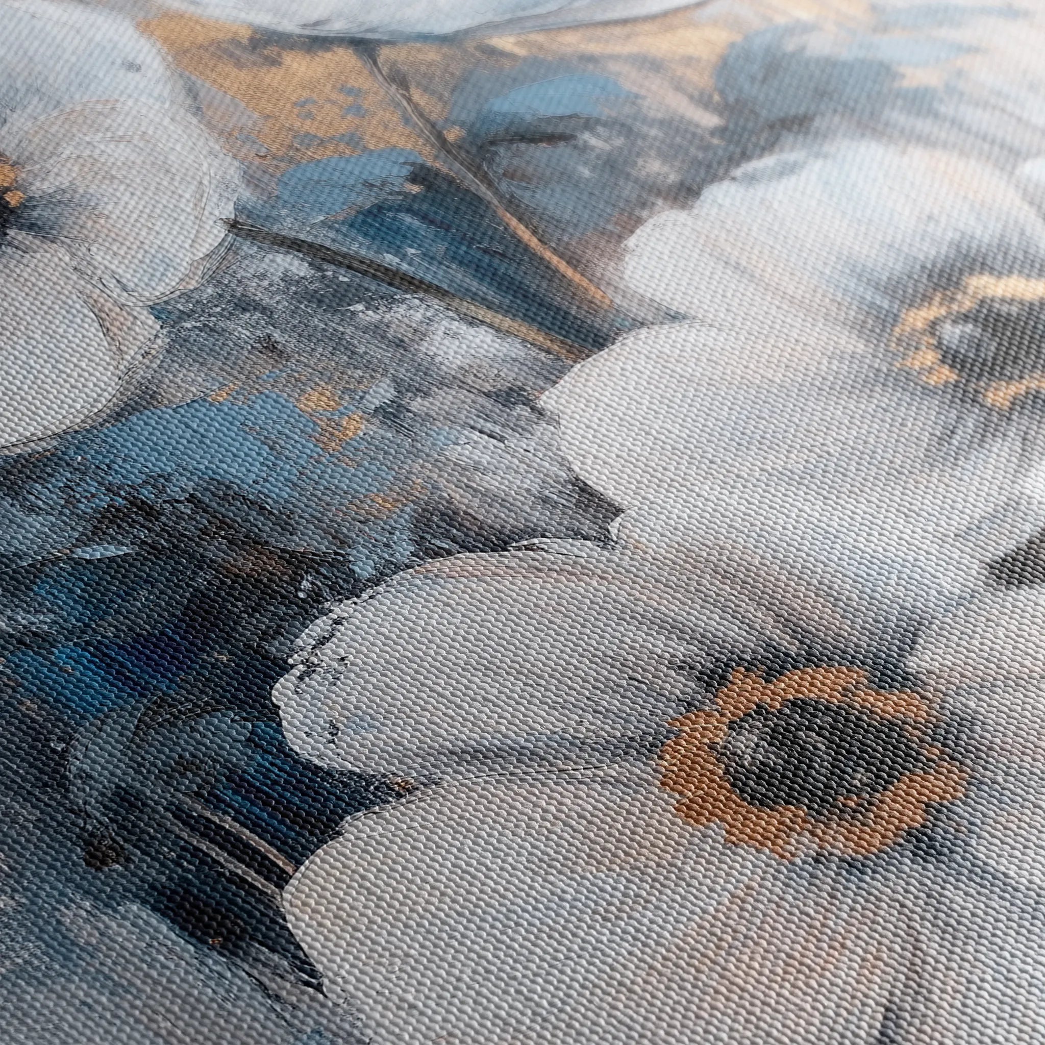 Floral 1414 Canvas Art 18" x 24" / 45 x 60 cm / Black