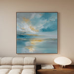 Abstract 1415 Canvas Art 16" x 16" / 40 x 40 cm / Black