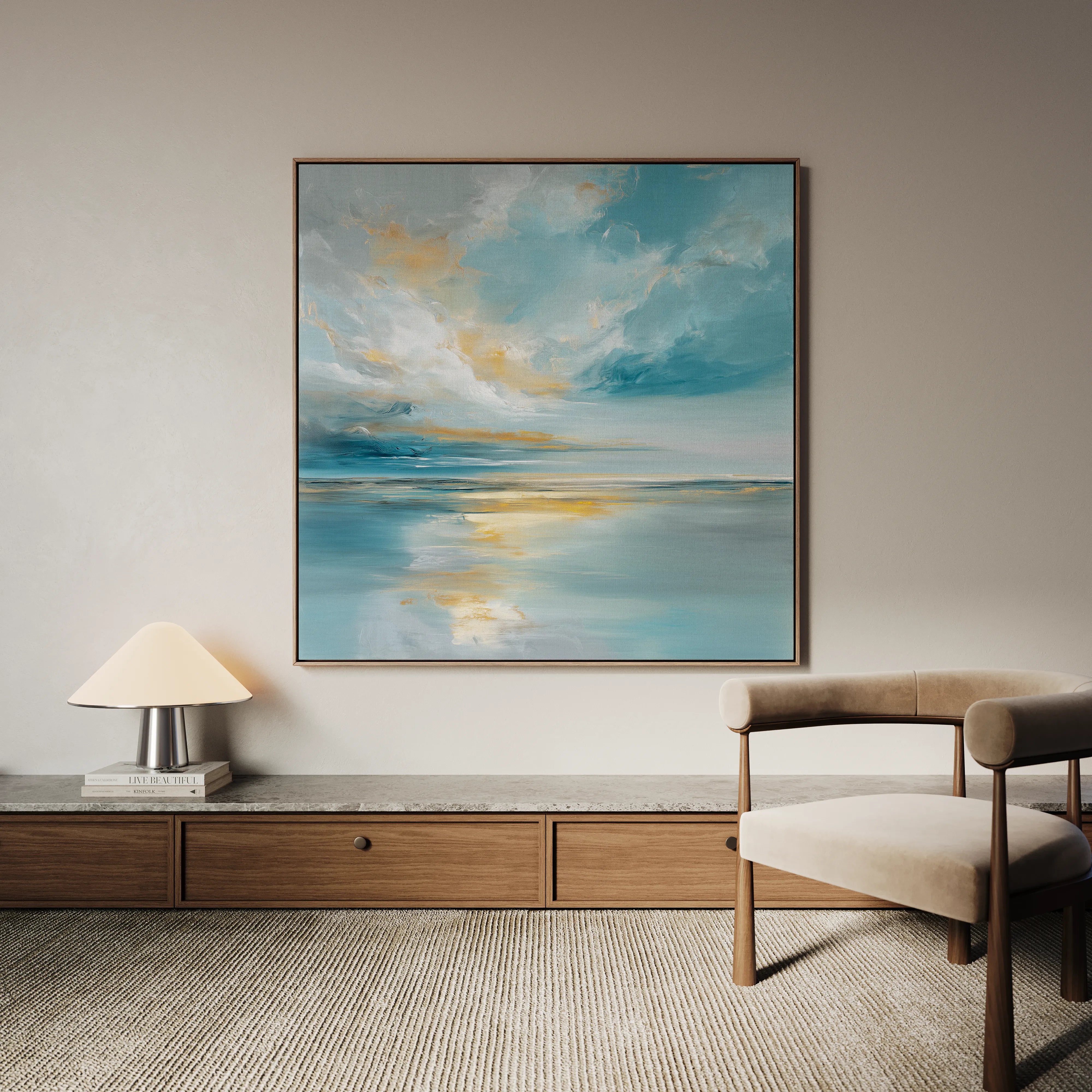 Abstract 1415 Canvas Art 16" x 16" / 40 x 40 cm / Black