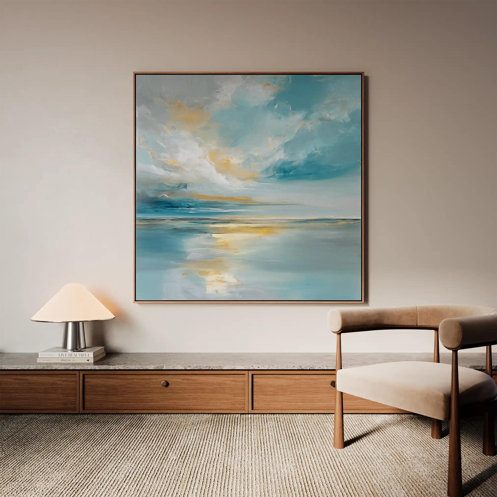 Abstract 1415 Canvas Art 60 x 60 cm / Black