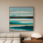 Abstract 1416 Canvas Art 16" x 16" / 40 x 40 cm / Black