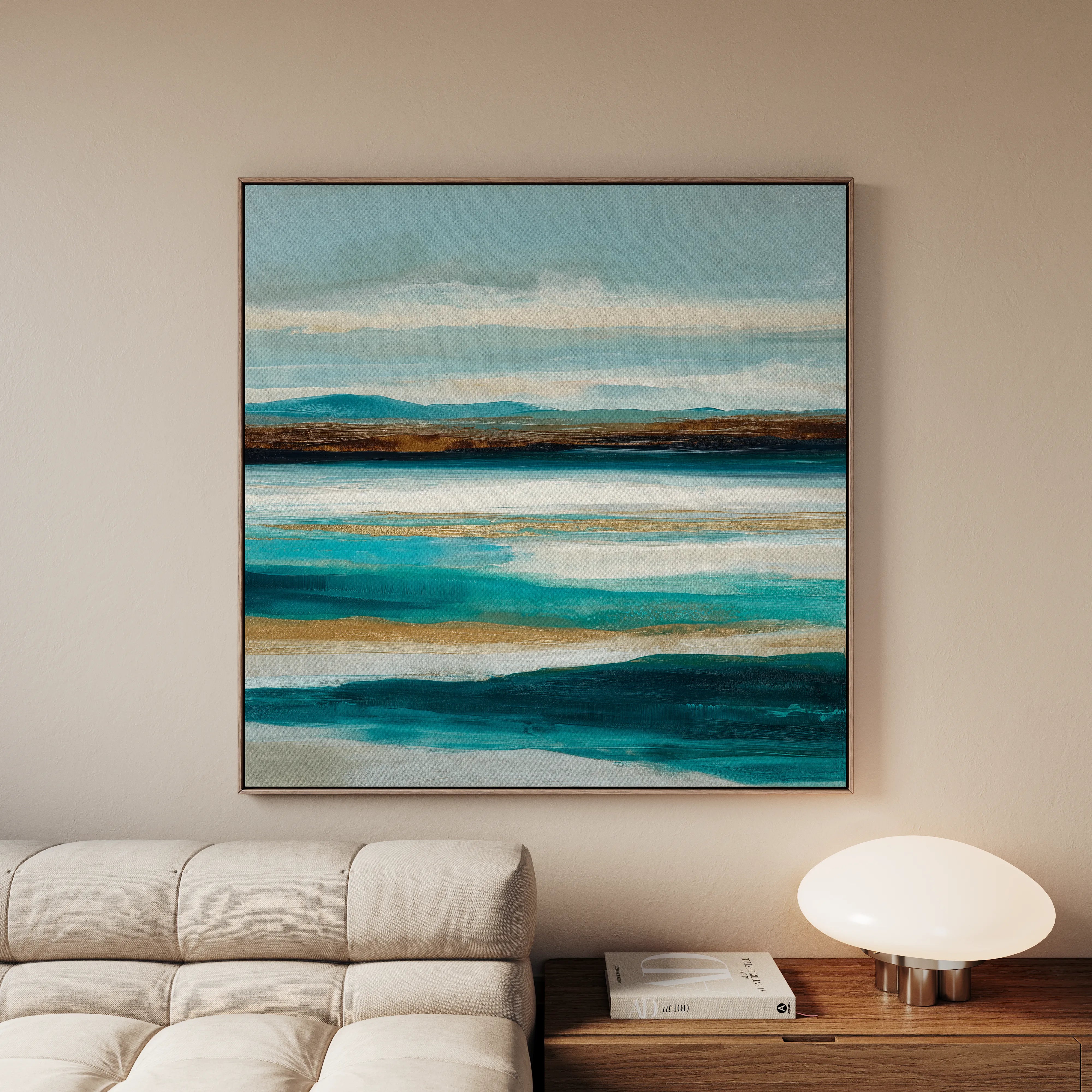 Abstract 1416 Canvas Art 16" x 16" / 40 x 40 cm / Black