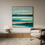 Abstract 1416 Canvas Art 16" x 16" / 40 x 40 cm / Black