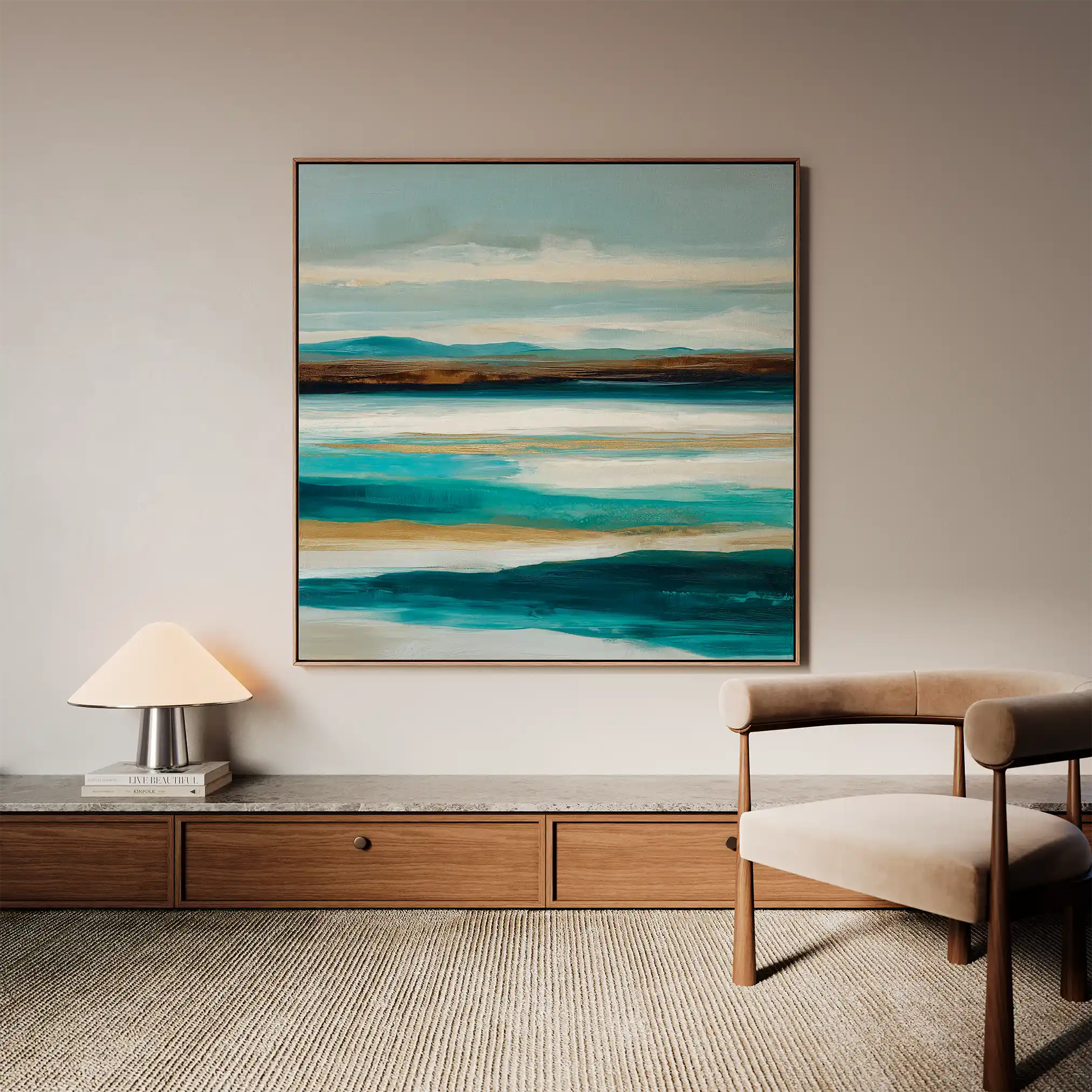 Abstract 1416 Canvas Art 60 x 60 cm / Black