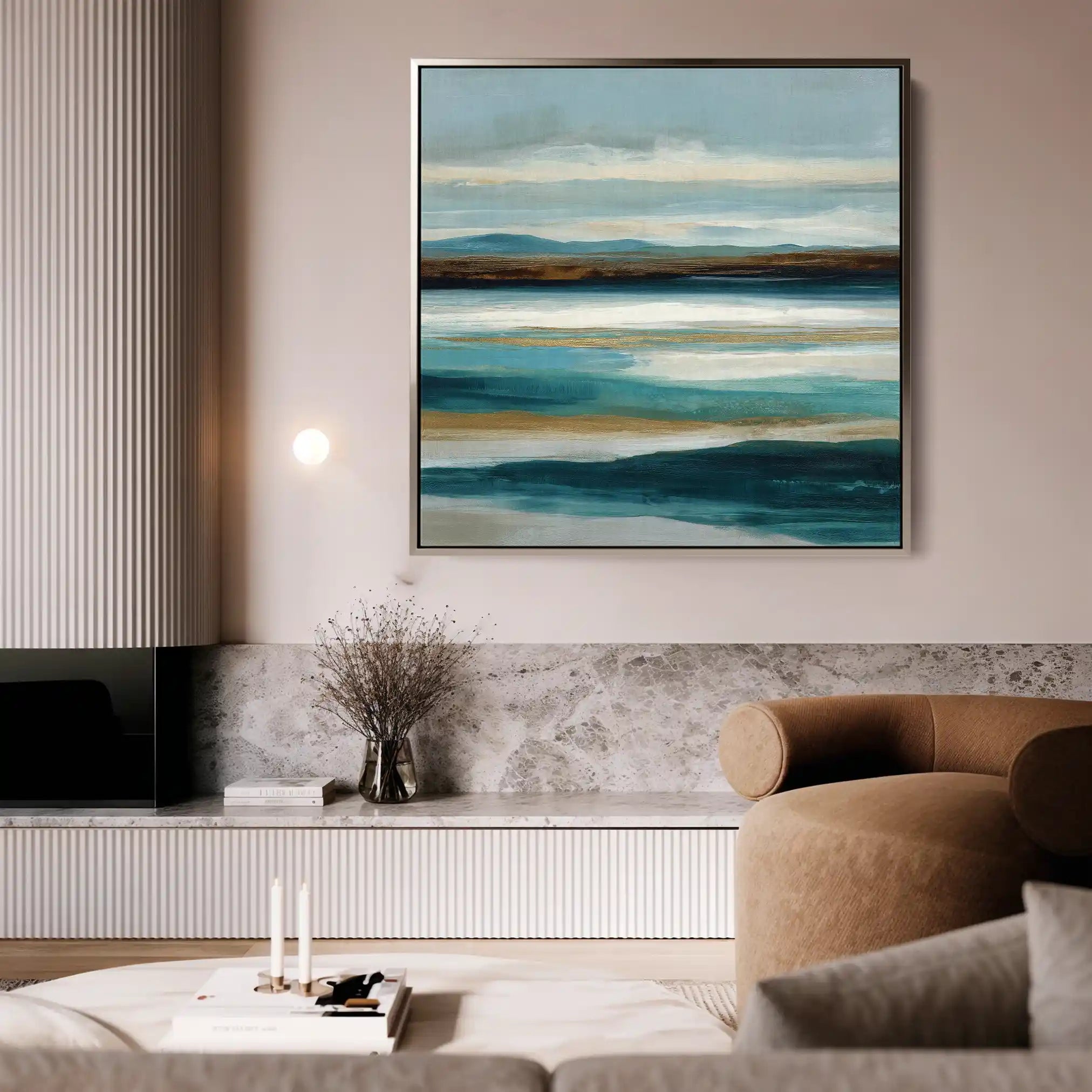Abstract 1416 Canvas Art 60 x 60 cm / Black