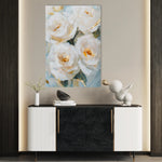 Floral 1416 Canvas Art 18" x 24" / 45 x 60 cm / Black