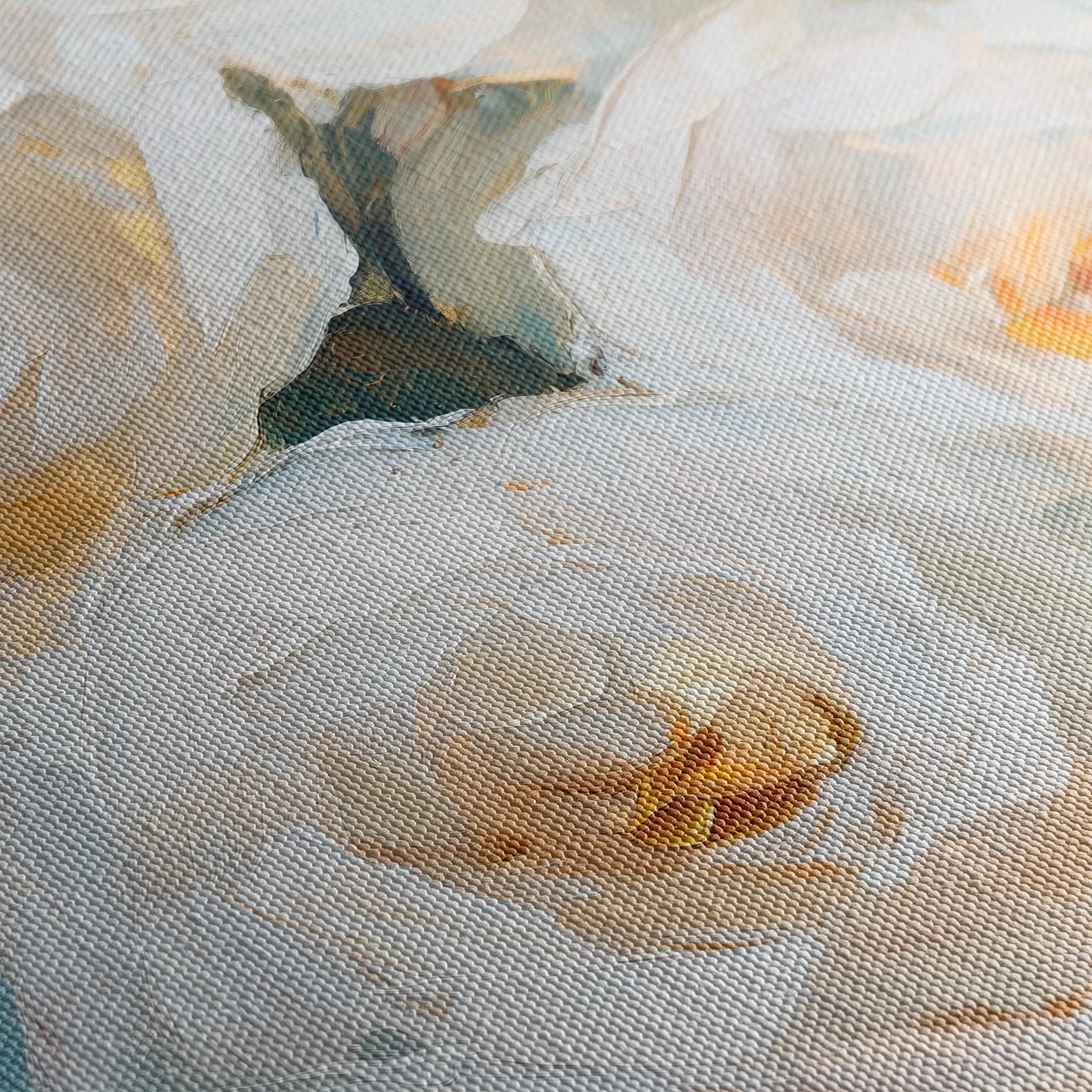 Floral 1416 Canvas Art 18" x 24" / 45 x 60 cm / Black