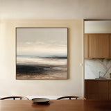 Abstract 1417 Canvas Art 16" x 16" / 40 x 40 cm / Black