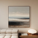 Abstract 1417 Canvas Art 16" x 16" / 40 x 40 cm / Black