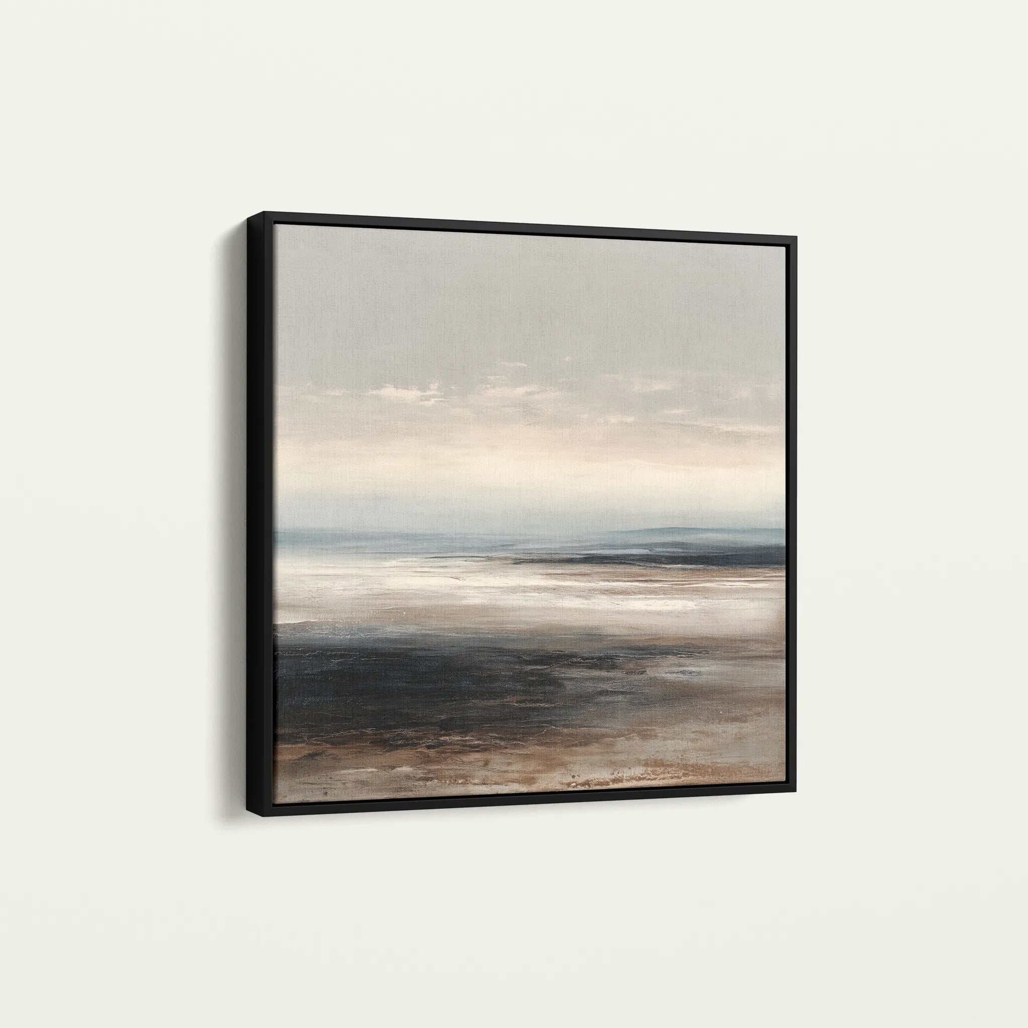 Abstract 1417 Canvas Art 16" x 16" / 40 x 40 cm / Black