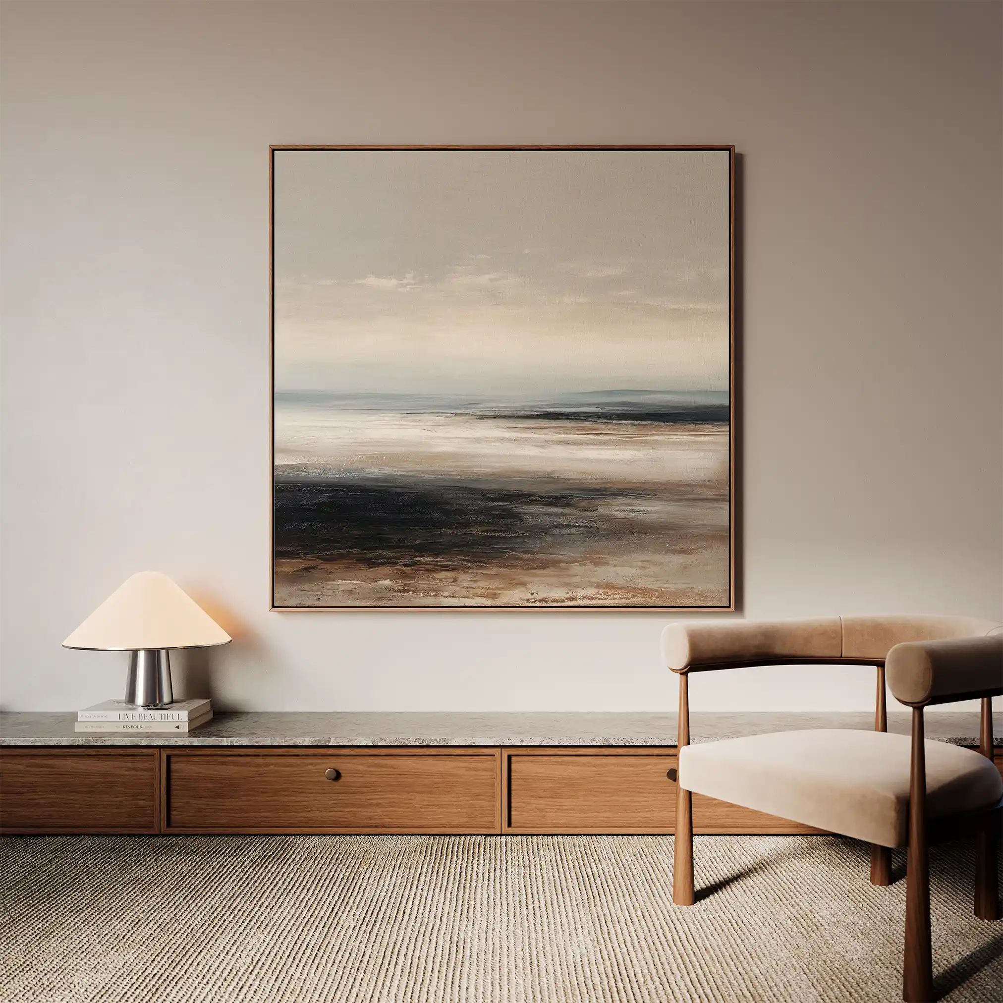 Abstract 1417 Canvas Art 60 x 60 cm / Black