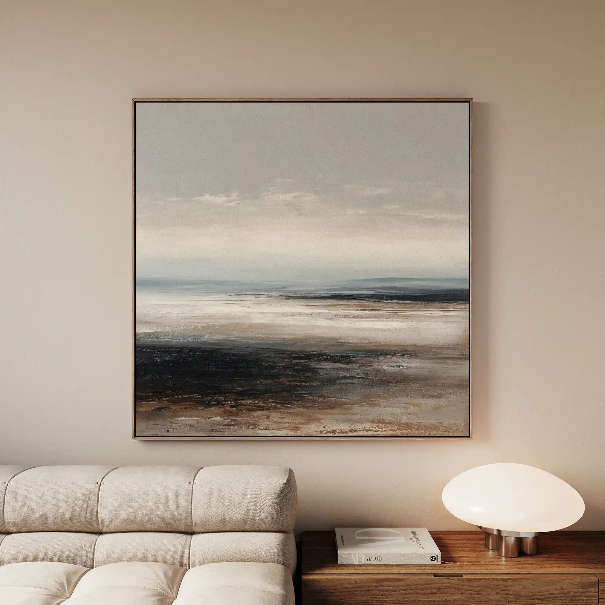 Abstract 1417 Canvas Art 60 x 60 cm / Black