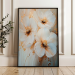 Floral 1417 Canvas Art 18" x 24" / 45 x 60 cm / Black