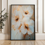 Floral 1417 Canvas Art 18" x 24" / 45 x 60 cm / Black
