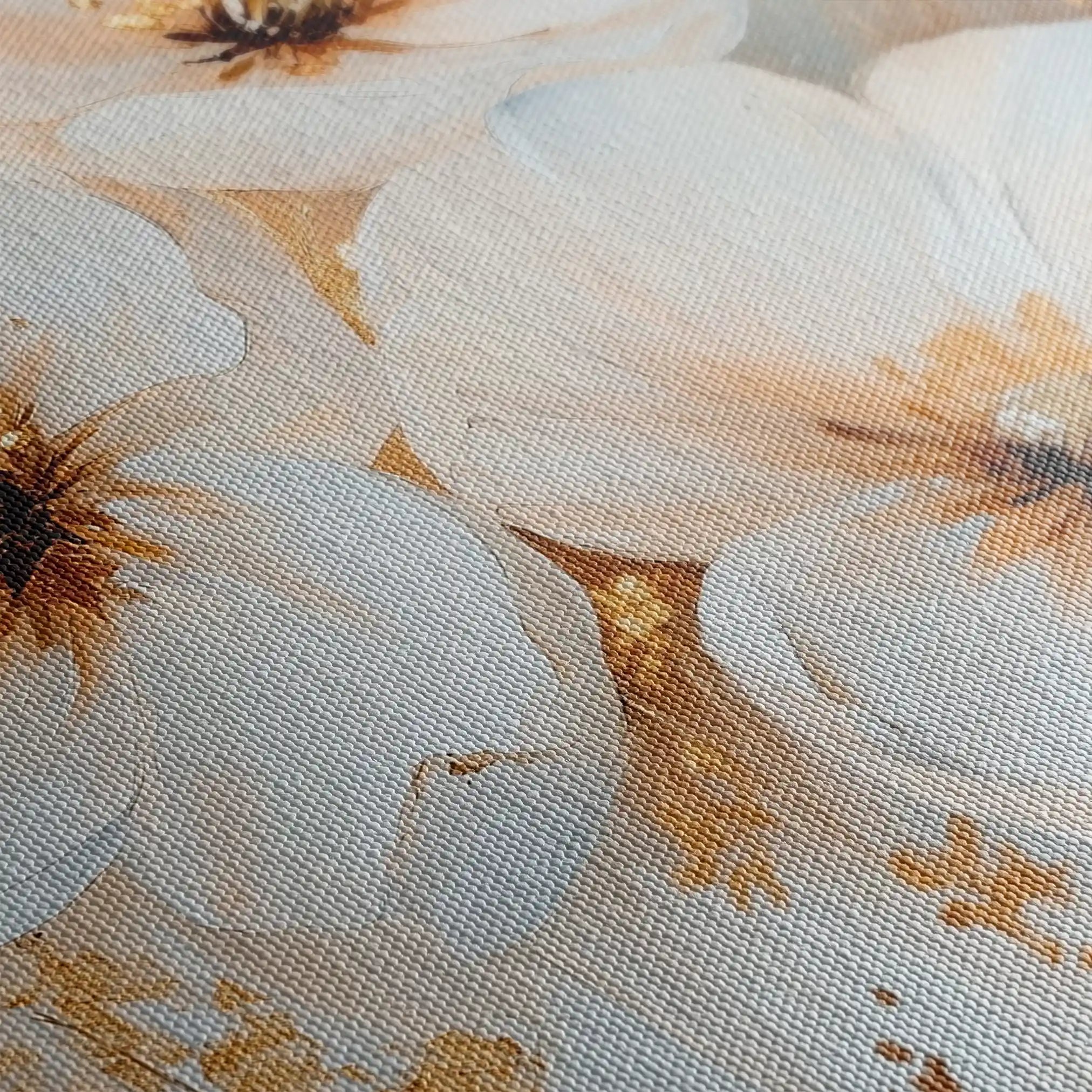 Floral 1417 Canvas Art 60 x 40 cm / Black