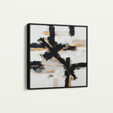 Abstract 1418 Canvas Art 16" x 16" / 40 x 40 cm / Black