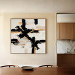 Abstract 1418 Canvas Art 60 x 60 cm / Black