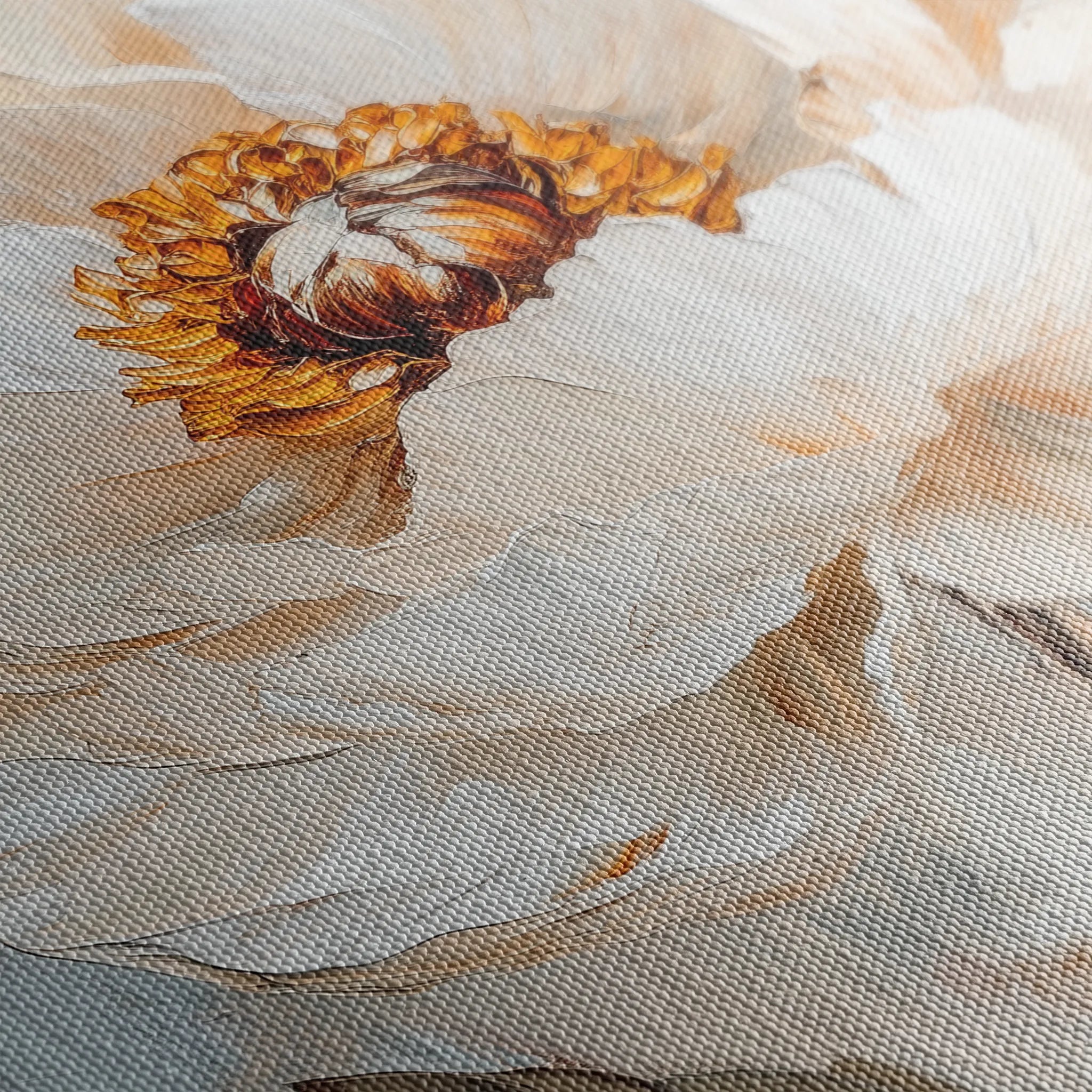 Floral 1418 Canvas Art 18" x 24" / 45 x 60 cm / Black