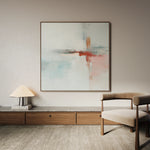 Abstract 1419 Canvas Art 16" x 16" / 40 x 40 cm / Black