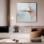 Abstract 1419 Canvas Art 16" x 16" / 40 x 40 cm / Black