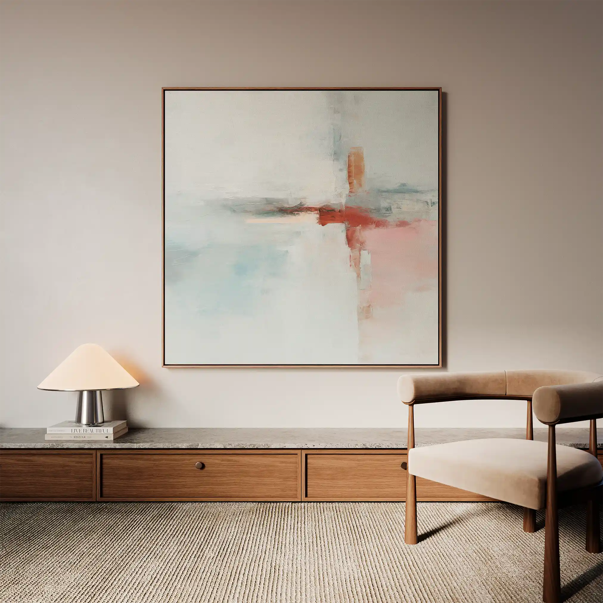 Abstract 1419 Canvas Art 60 x 60 cm / Black