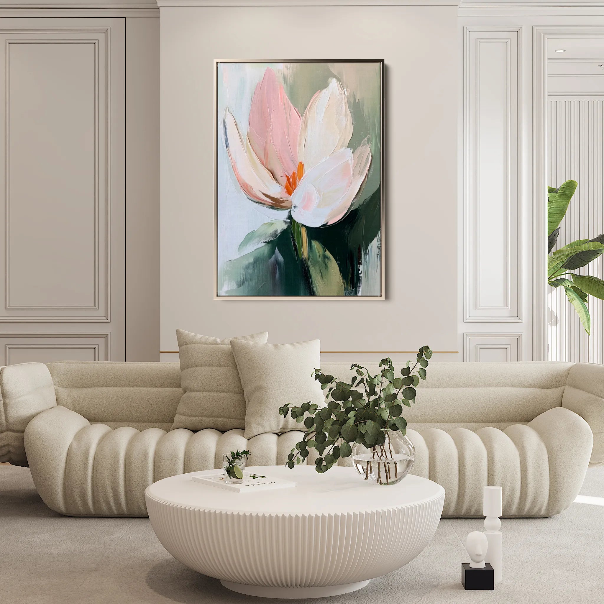 Floral 1419 Canvas Art 18" x 24" / 45 x 60 cm / Black