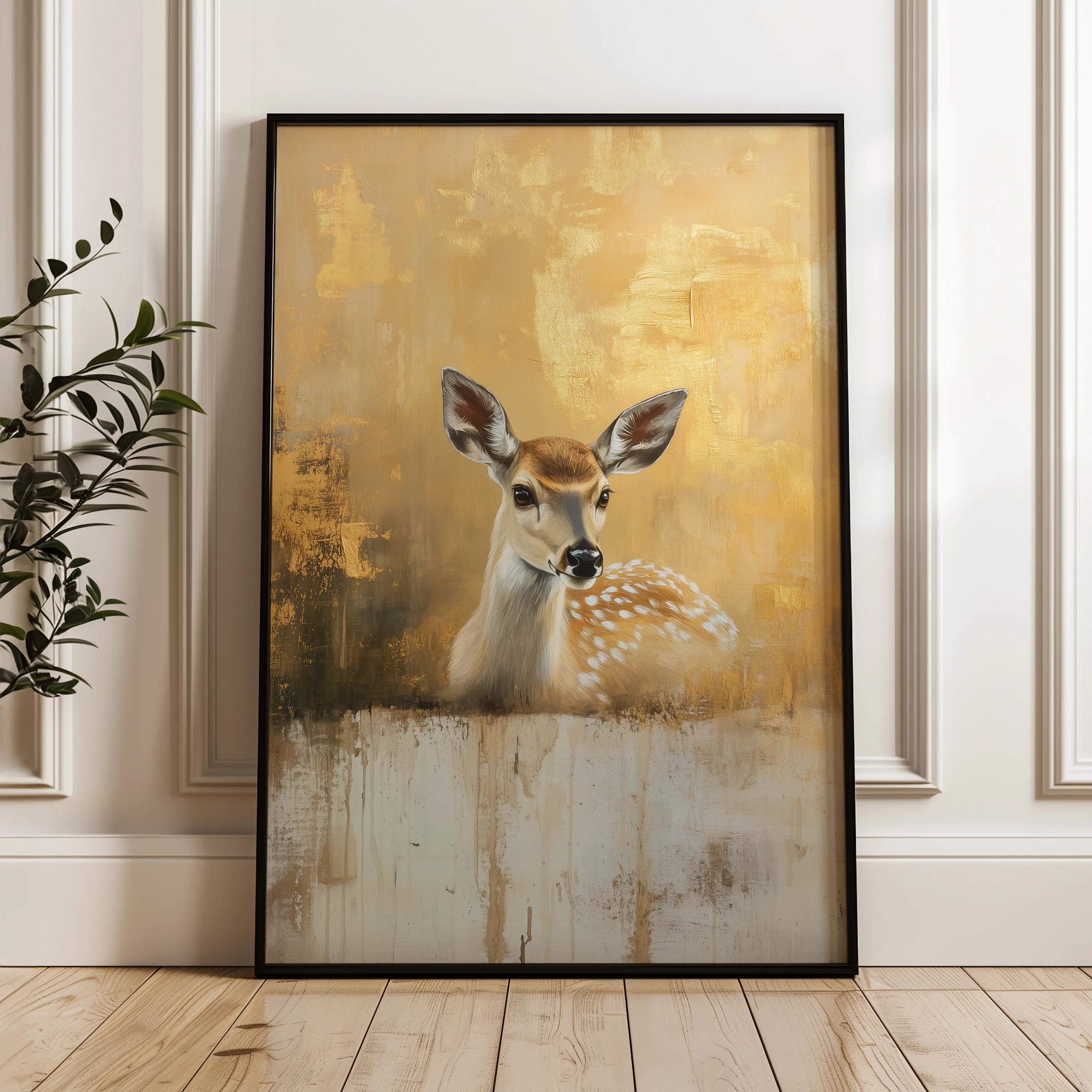 Animals 142 Canvas Art 18" x 24" / 45 x 60 cm / Black