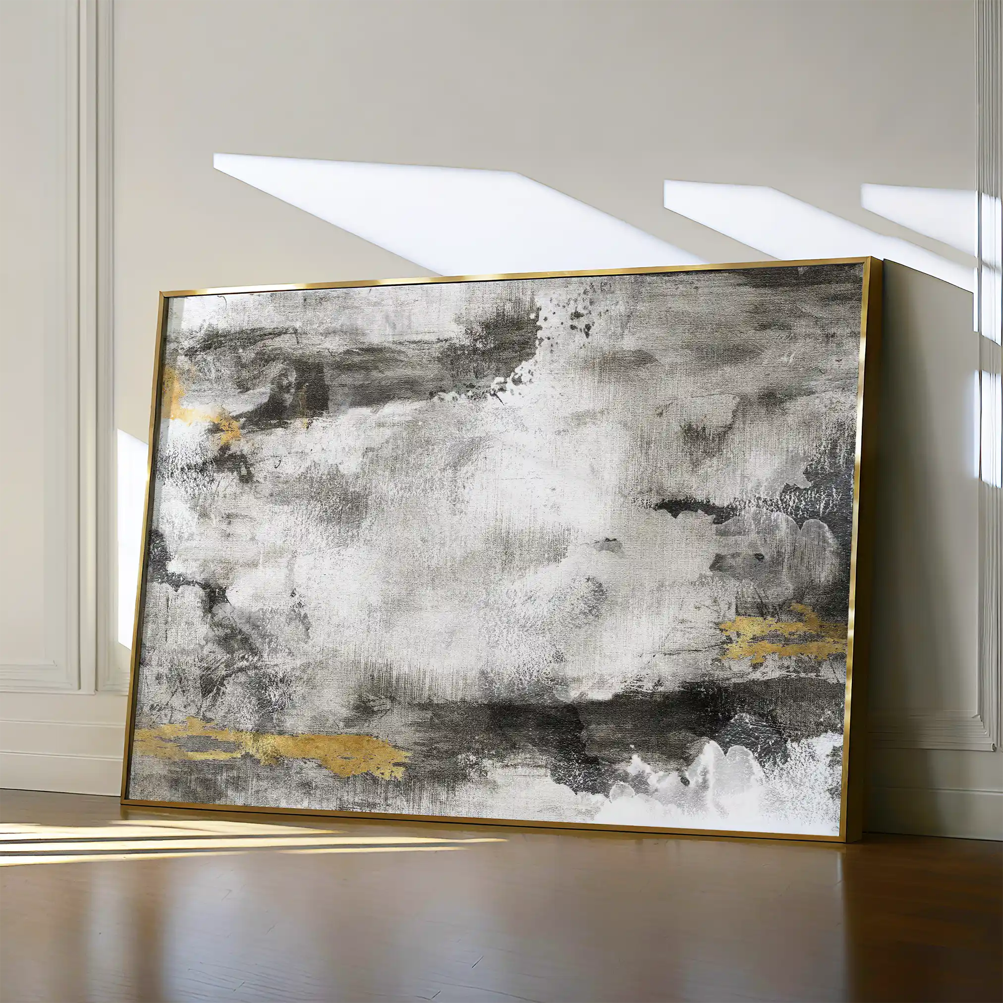 Abstract 142 Canvas Art 60 x 40 cm / Black