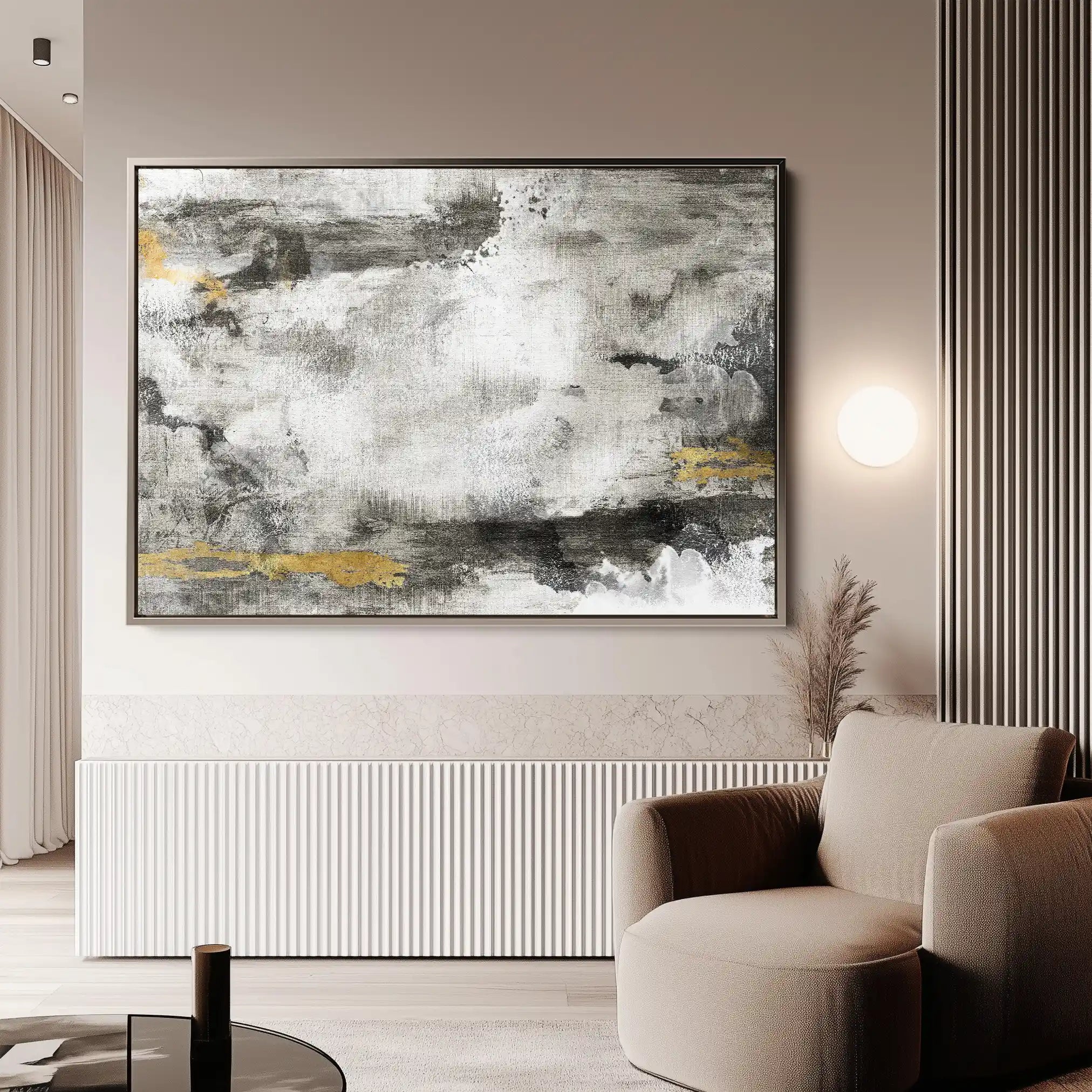 Abstract 142 Canvas Art 60 x 40 cm / Black