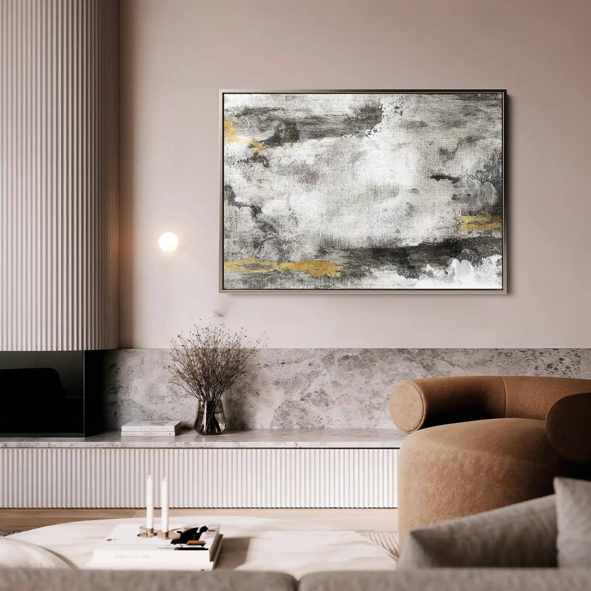 Abstract 142 Canvas Art 60 x 40 cm / Black