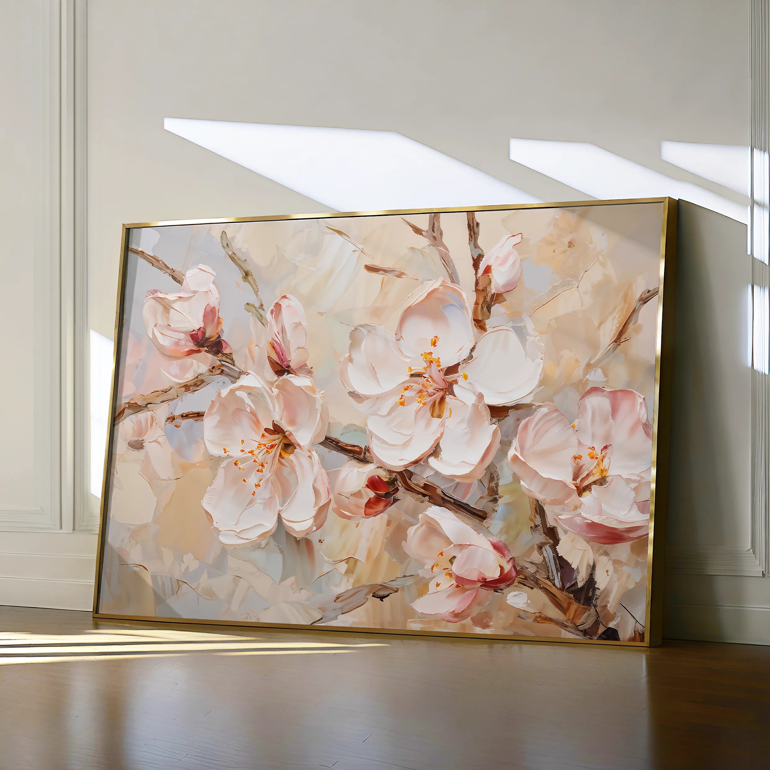Floral 142 Canvas Art 18" x 24" / 45 x 60 cm / Black