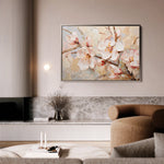 Floral 142 Canvas Art 18" x 24" / 45 x 60 cm / Black