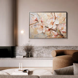 Floral 142 Canvas Art 18" x 24" / 45 x 60 cm / Black