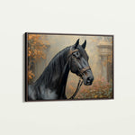 Horses 142 Canvas Art 18" x 24" / 45 x 60 cm / Black