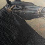 Horses 142 Canvas Art 18" x 24" / 45 x 60 cm / Black