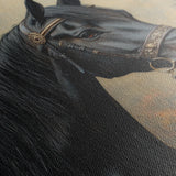 Horses 142 Canvas Art 18" x 24" / 45 x 60 cm / Black