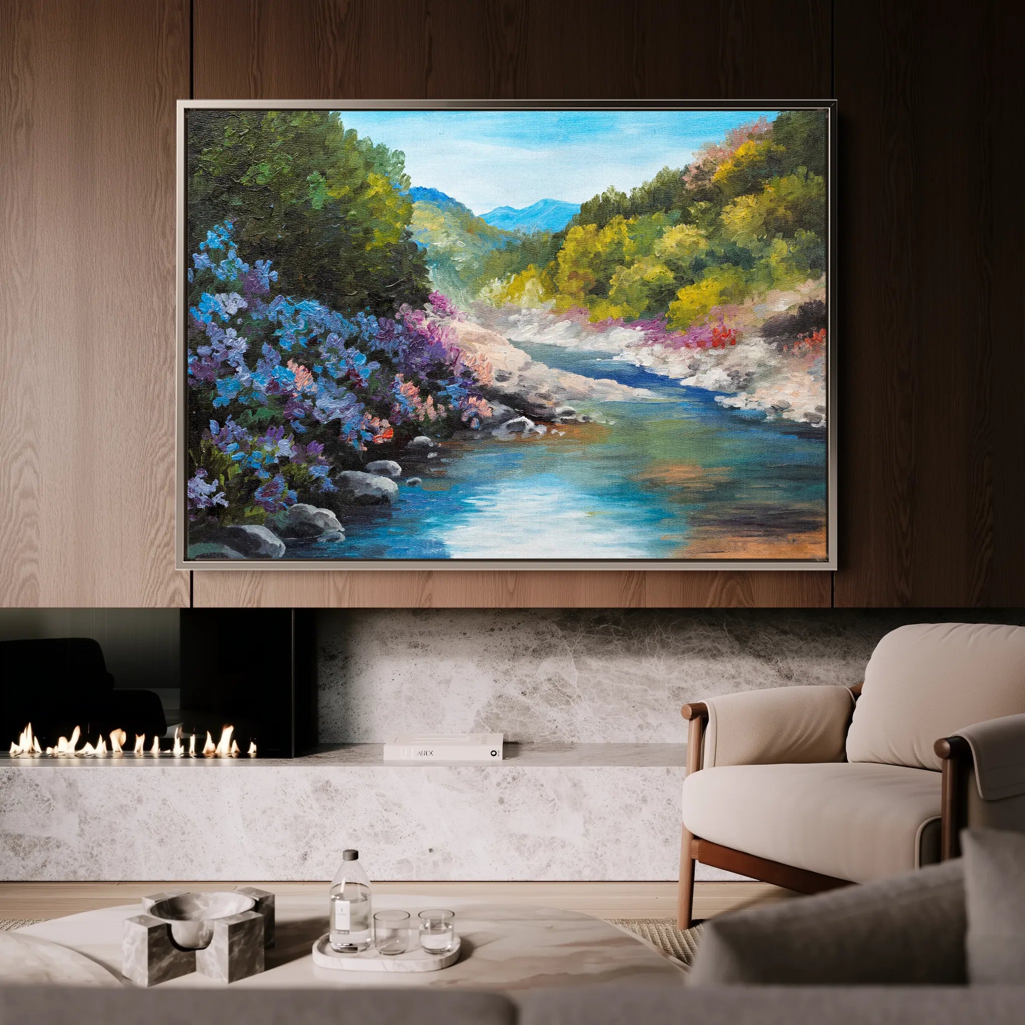 Landscape 142 Canvas Art 18" x 24" / 45 x 60 cm / Black