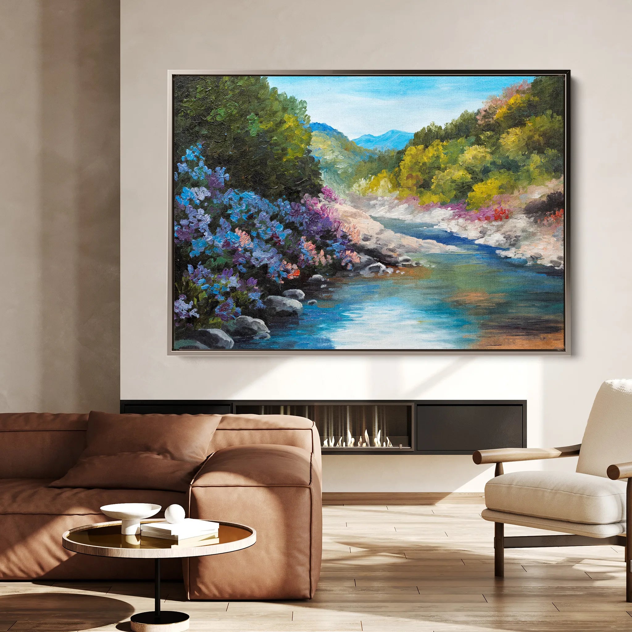 Landscape 142 Canvas Art 18" x 24" / 45 x 60 cm / Black